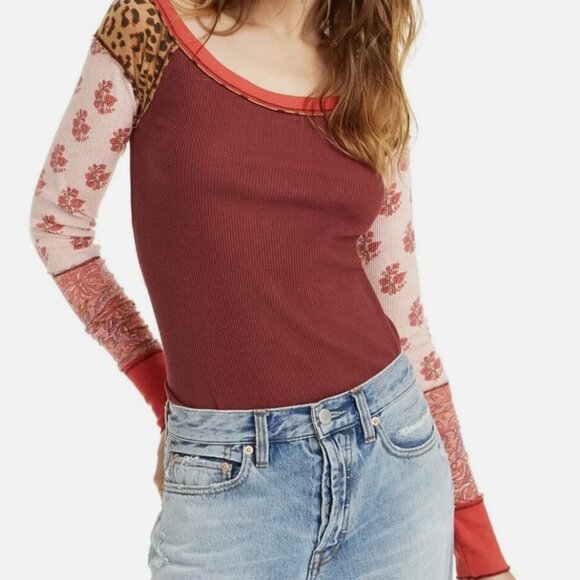 We The Free Patchwork Long Sleeve Large - Picture 3 of 3